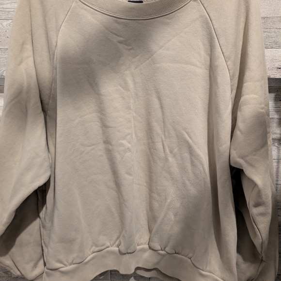 GAP Beige Fleece-Lined Sweatshirt Size Xl - Picture 3 of 5